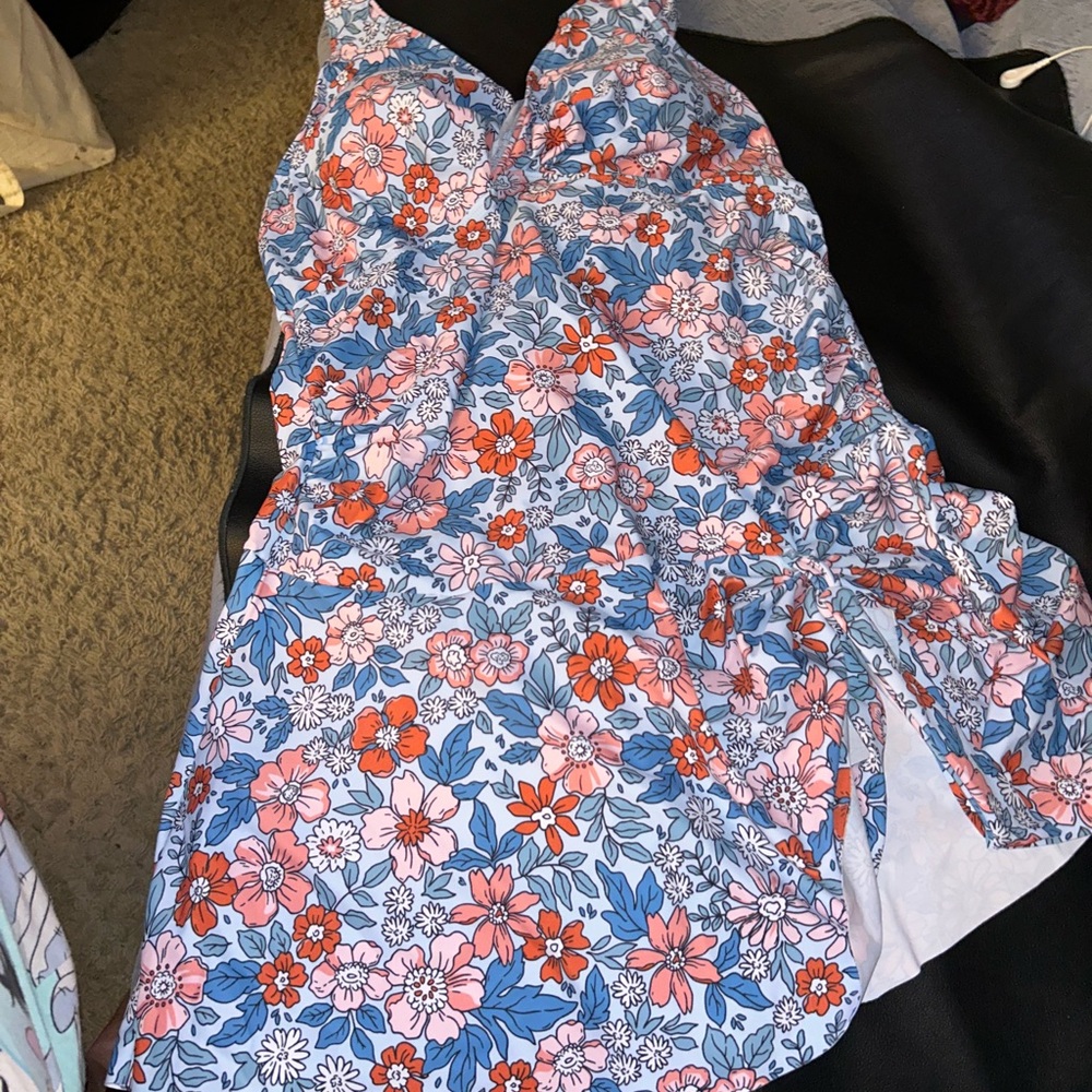 NWT! Floral Maternity Swim Dress - Picture 2 of 8